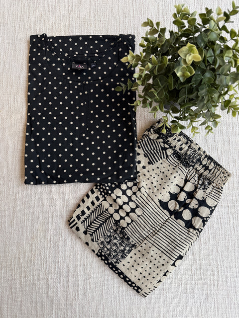 XXL size printed Co-ord Night suit