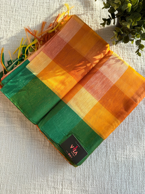 Multi-Coloured Silk Cotton Saree