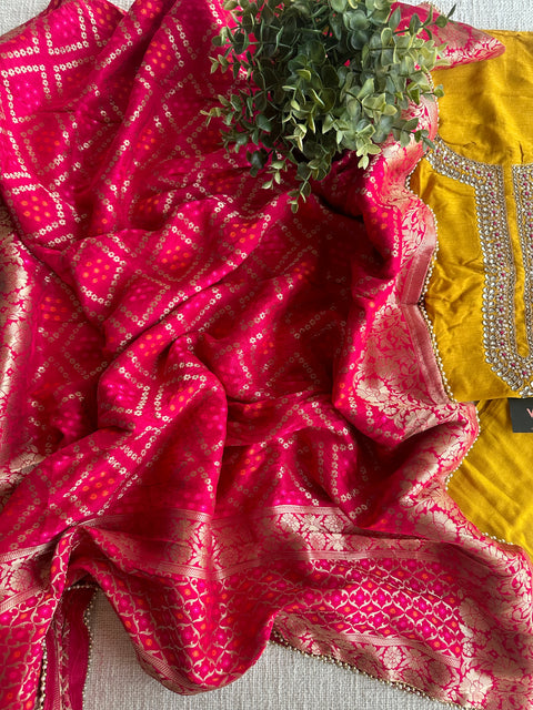 Partywear neck emb salwar material