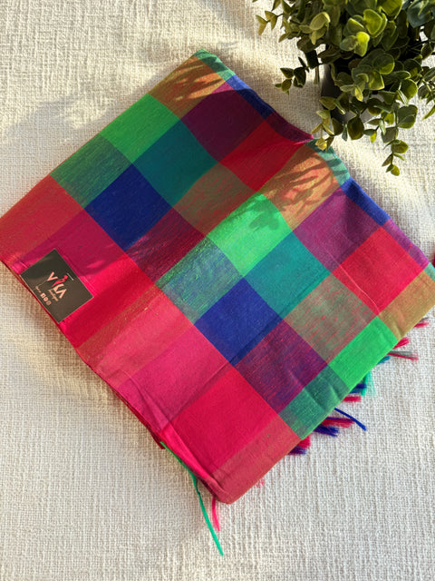 Multi-Coloured Silk Cotton Saree