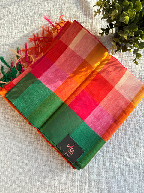 Multi-Coloured Silk Cotton Saree