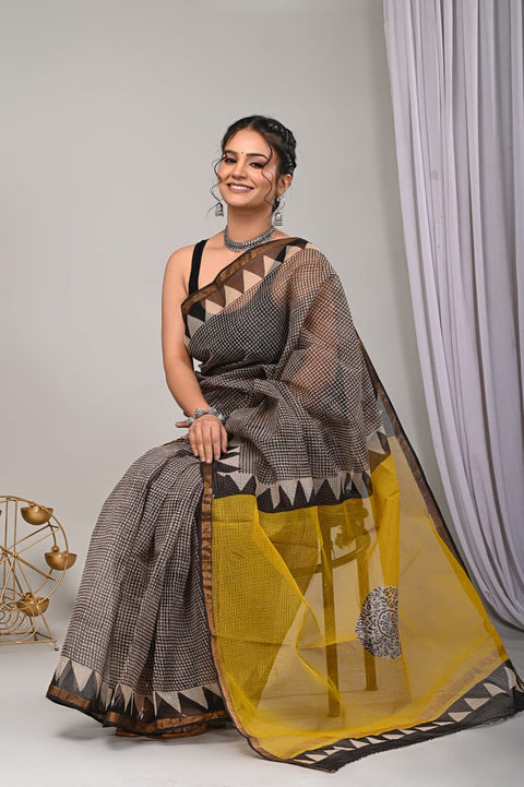 Printed kota cotton saree