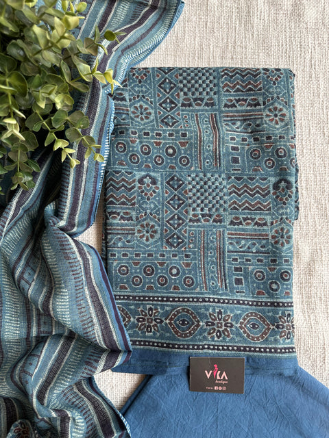 Printed kota cotton salwar suit material