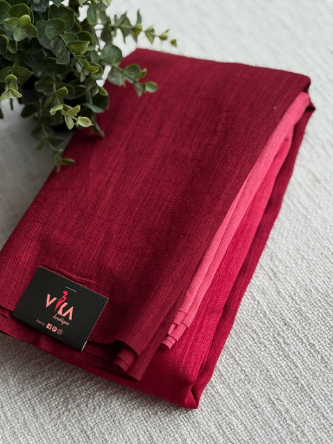 Shaded soft raw silk saree with designer blouse