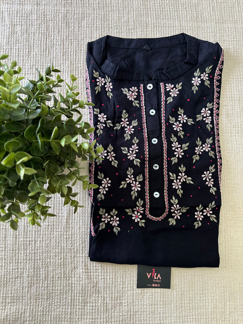 Embroidery neck Rayon kurti