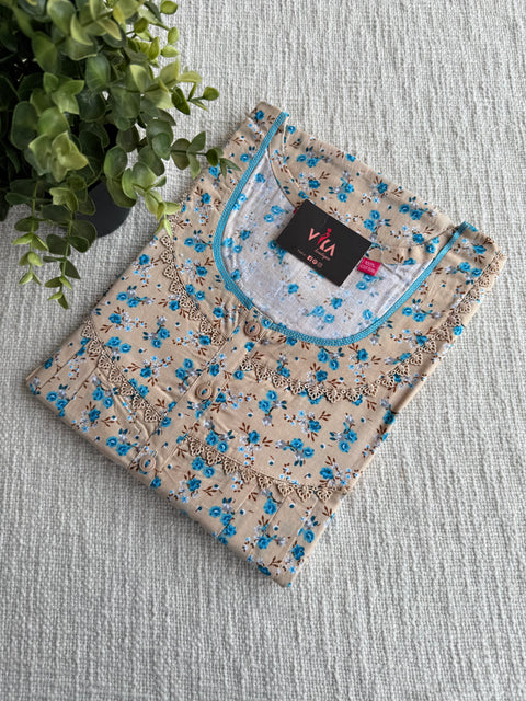 XL size printed cotton nighty