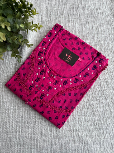 XL size printed cotton nighty
