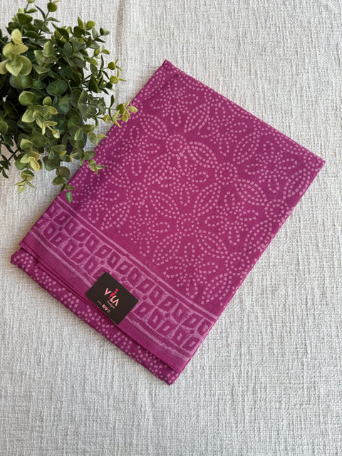 Printed mul cotton saree