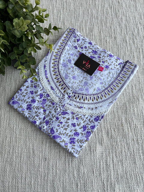 XL size printed cotton nighty