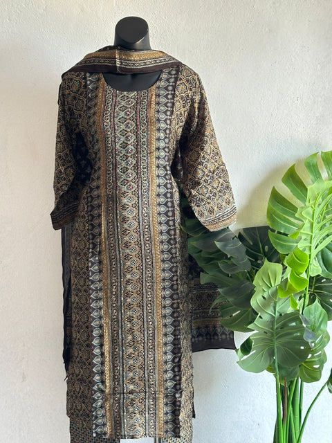 printed Pure viscose kurta pant set