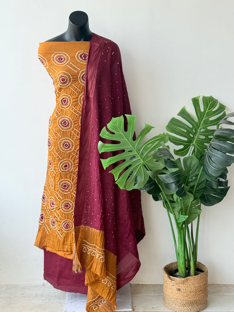 Bandhej cotton salwar material