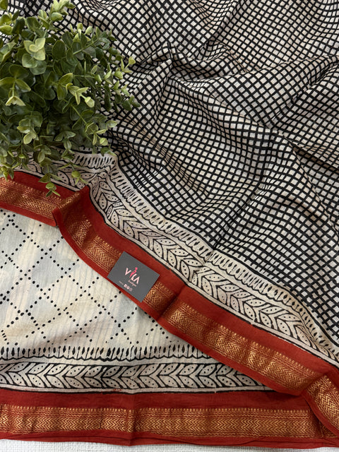 Maheswari border chanderi saree