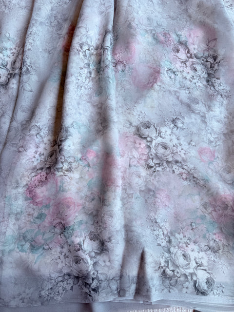 Floral printed georgette saree