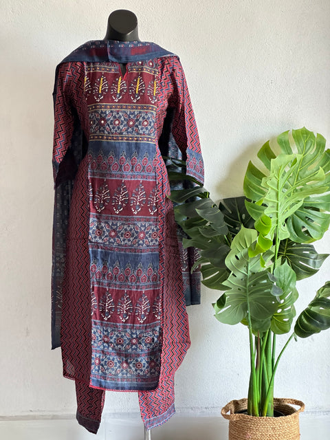 printed Pure viscose kurta pant set
