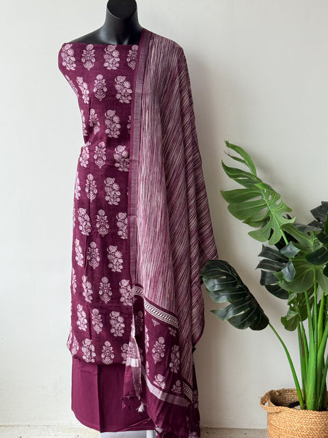 Soft cotton linen salwar suit material