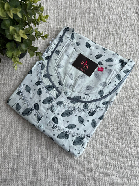 XL size printed cotton nighty