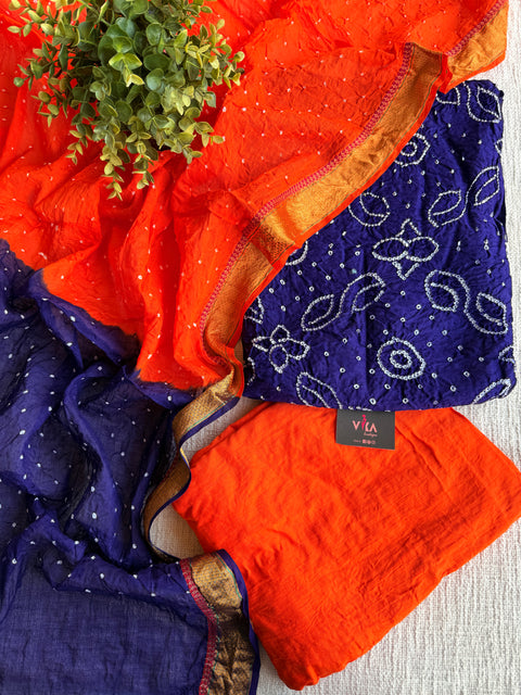 Bhandhej cotton salwar material