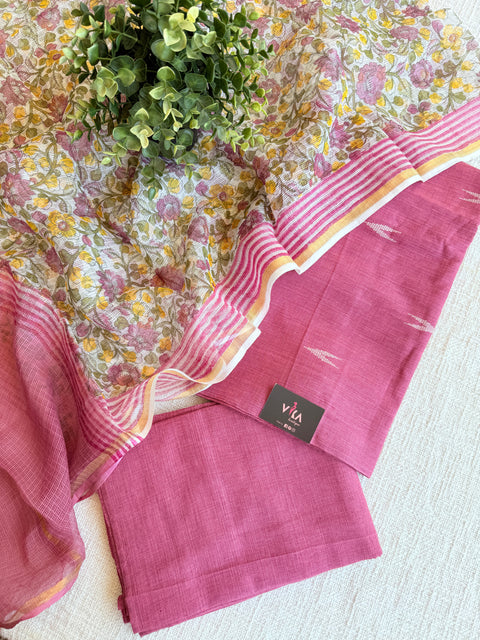 Handloom cotton salwar suit set