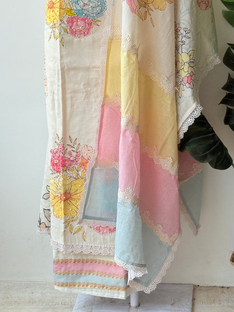 Printed pure cotton suit material