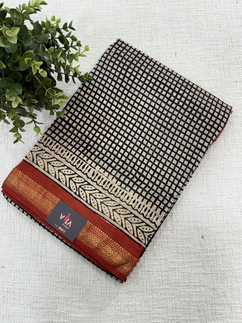 Maheswari border chanderi saree