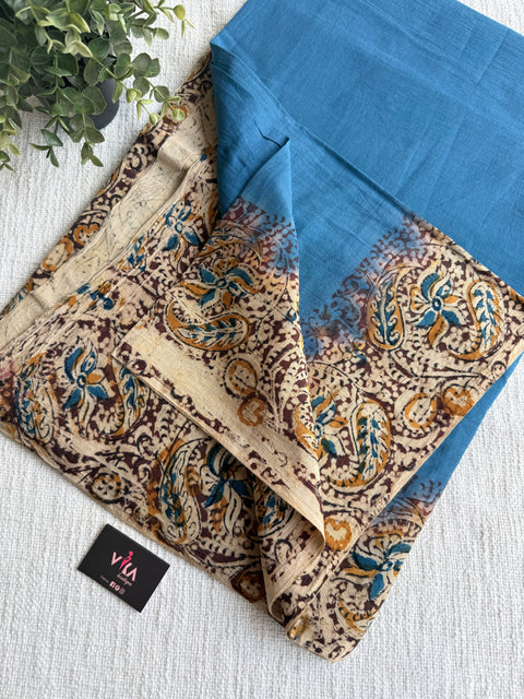 Kalamkari printed cotton saree