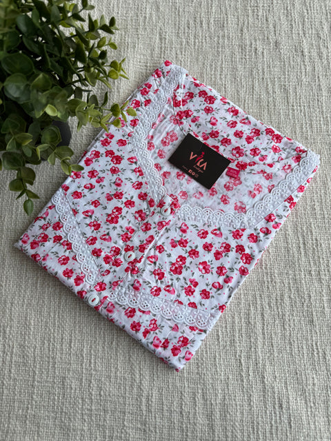 XL size printed cotton nighty