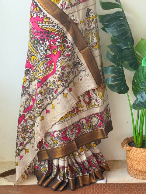 Kalamkari chennuri silk Saree