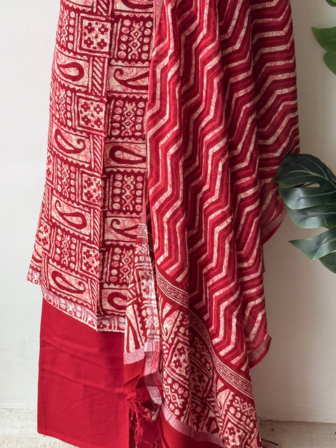 Soft cotton linen salwar suit material