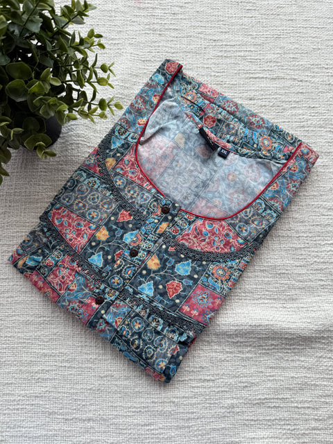XXL size Printed Poly cotton nighty