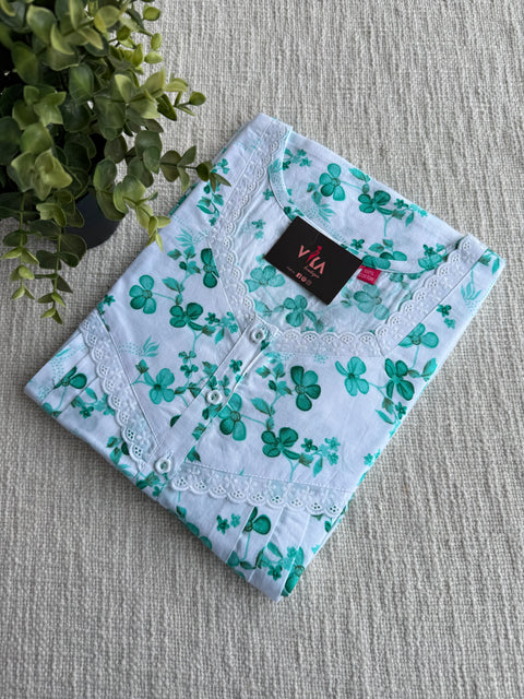 XL size printed cotton nighty