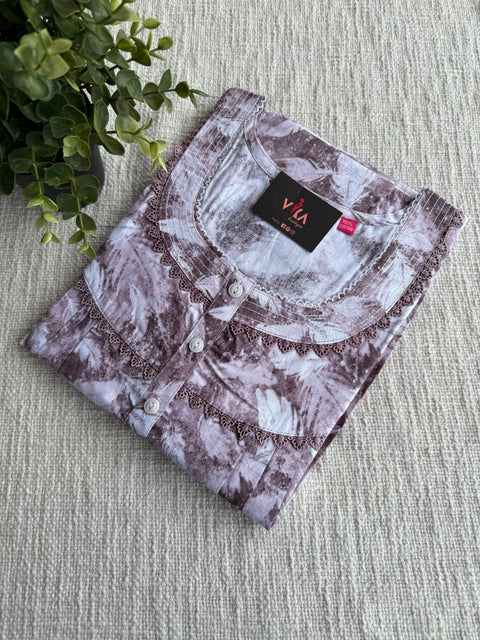 XL size printed cotton nighty