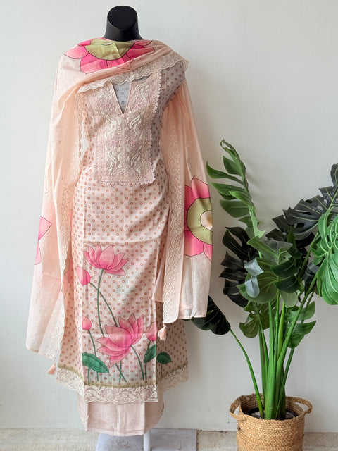 pichwai Printed linen cotton suit material