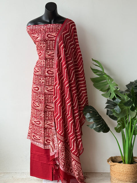 Soft cotton linen salwar suit material