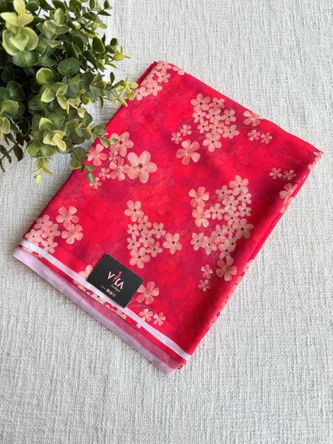 Digital printed faux georgette saree