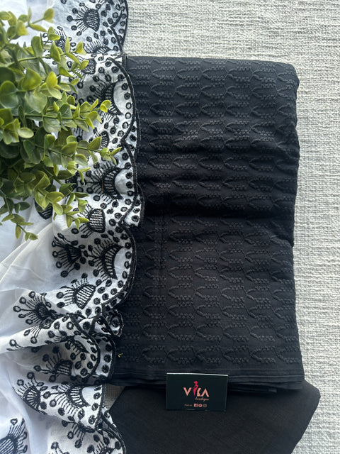 Mul cotton top with hakoba dupatta set