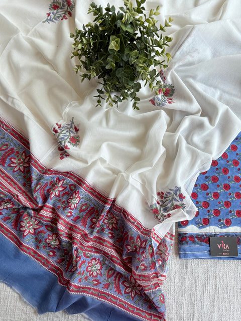 Hand block printed pure cotton suit set