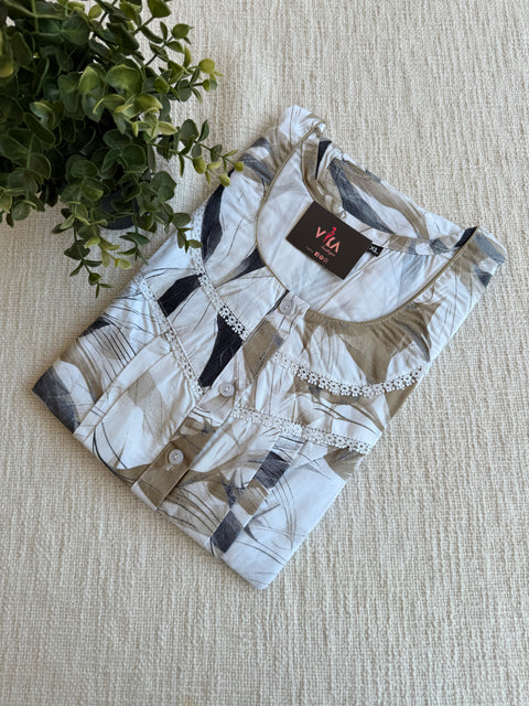 XL size printed italian cotton Nighty