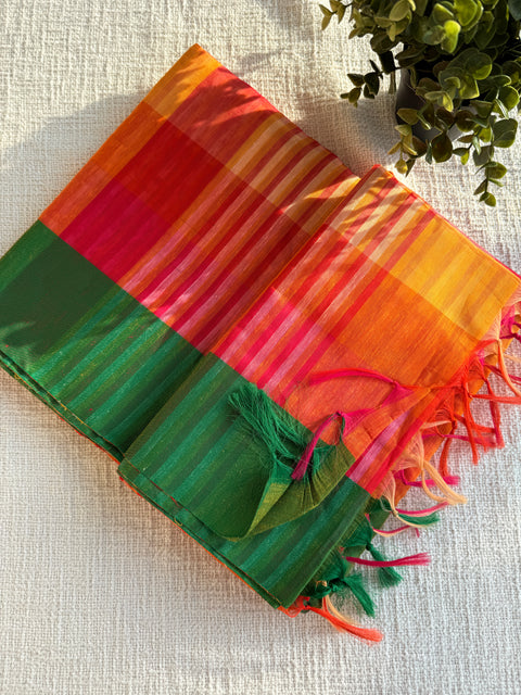 Multi-Coloured Silk Cotton Saree
