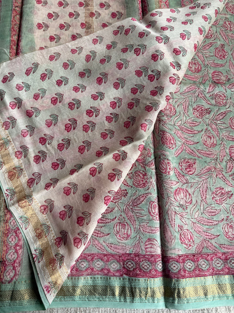 Maheswari border chanderi saree