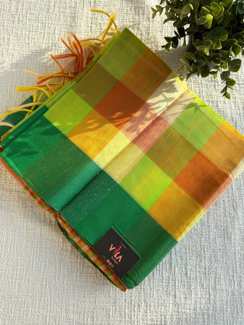 Multi-Coloured Silk Cotton Saree