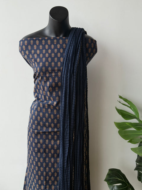 Printed cotton salwar suit material