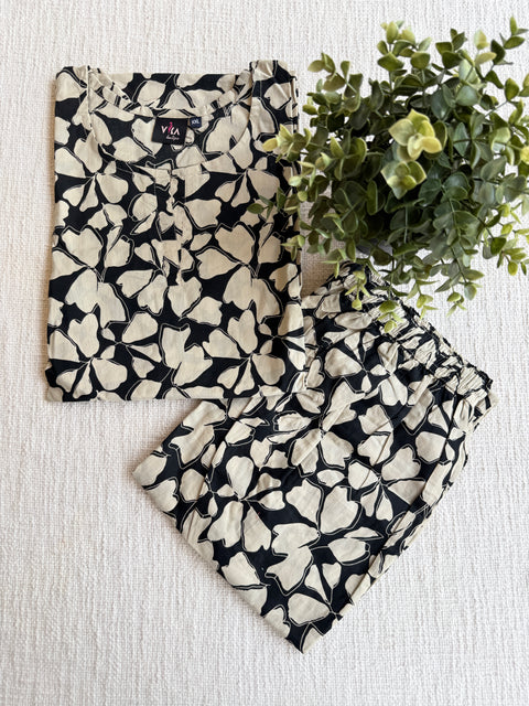 XXL size printed Co-ord Night suit