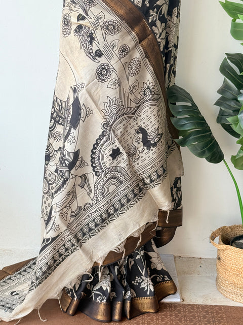 Kalamkari chennuri silk Saree
