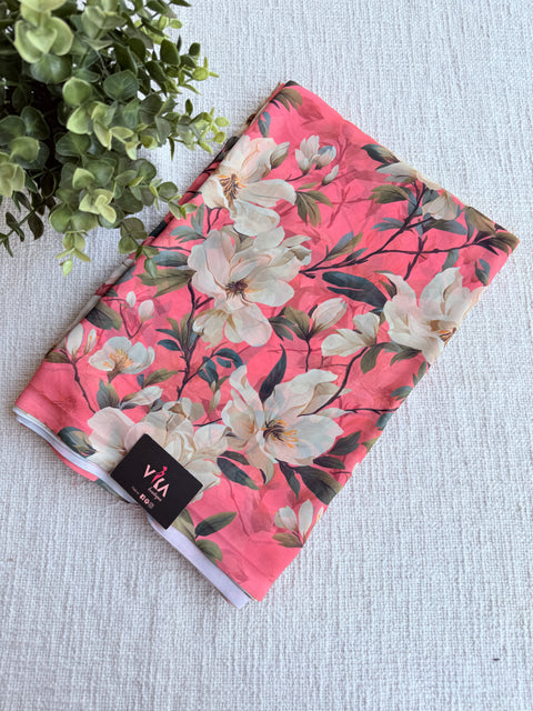 Digital printed faux georgette saree