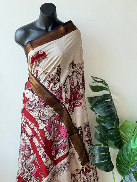 Kalamkari chennuri silk Saree