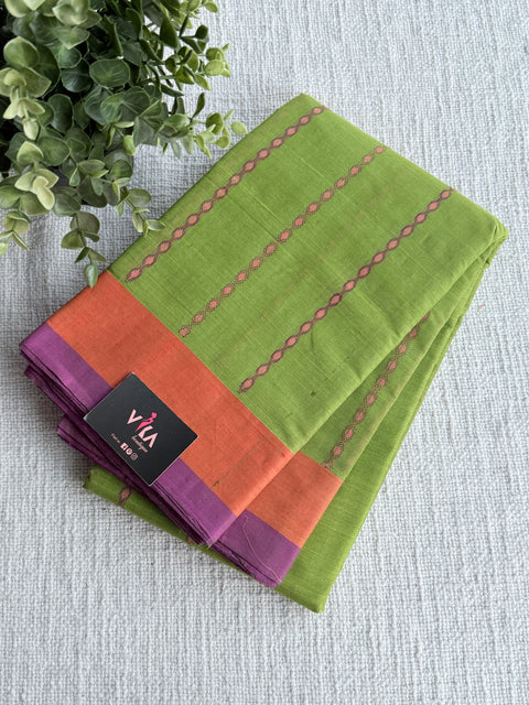 Light green chettinad Cotton saree