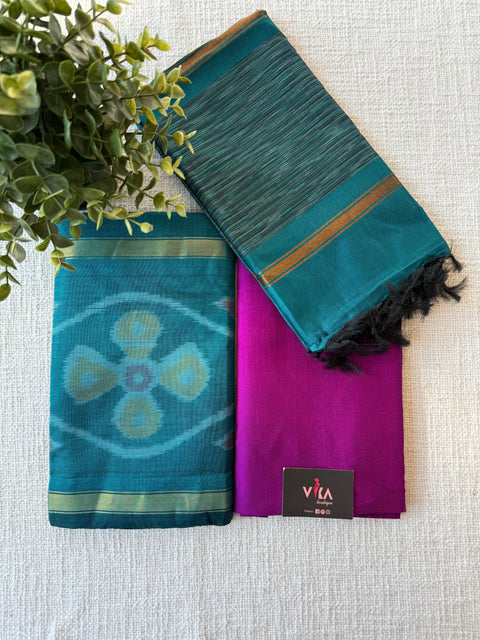 Pochampally poly cotton suit set