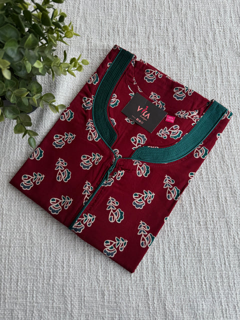 XL size printed cotton nighty