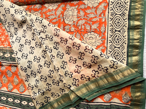 Maheswari border chanderi saree