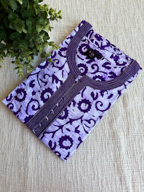 L size Batik printed cotton nighty